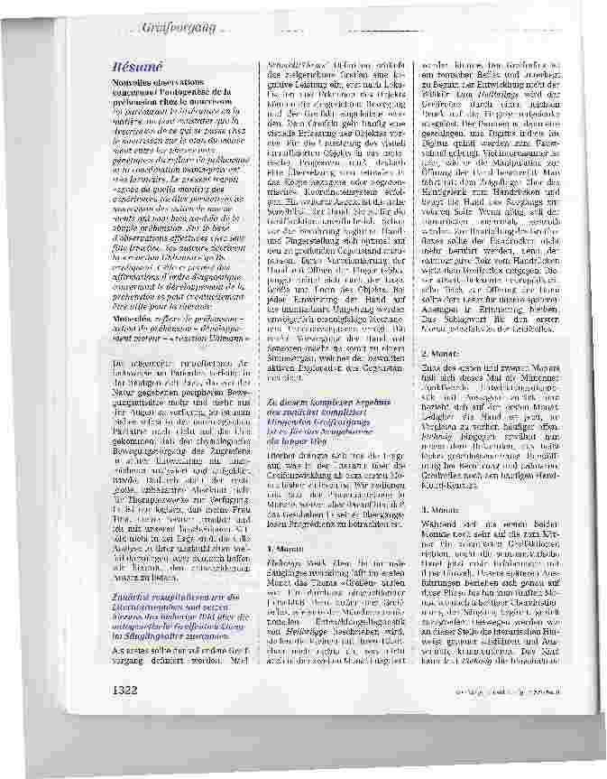 Vorschauseite 2: Neue Aspekte zur Ontogenese des Greifvorganges im Säuglingsalter