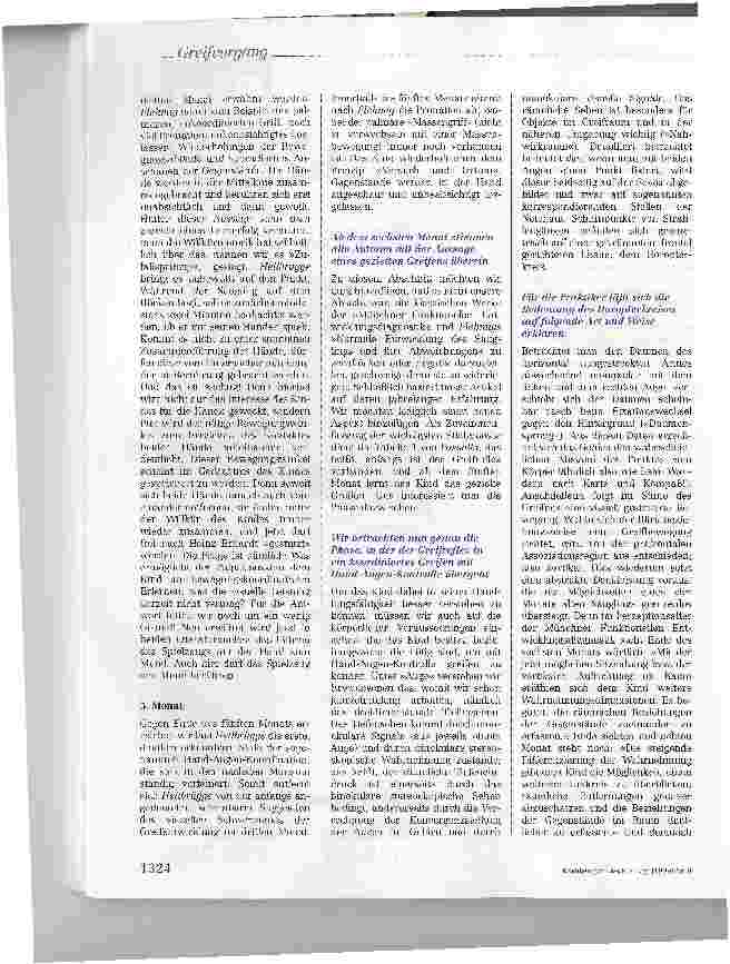 Vorschauseite 4: Neue Aspekte zur Ontogenese des Greifvorganges im Säuglingsalter
