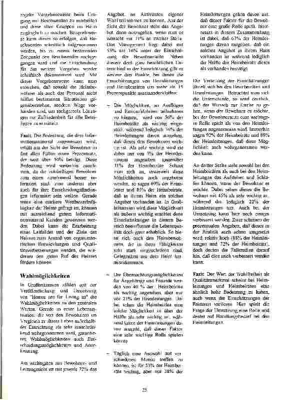 Vorschauseite 3: Qualität aus der Sicht von Bewohnern und Heimleitern in stationären Einrichtungen