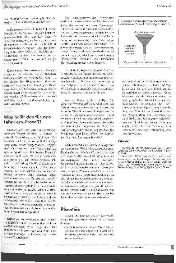 Vorschauseite 3: Überlegungen zu einer konstruktivistischen Didaktik