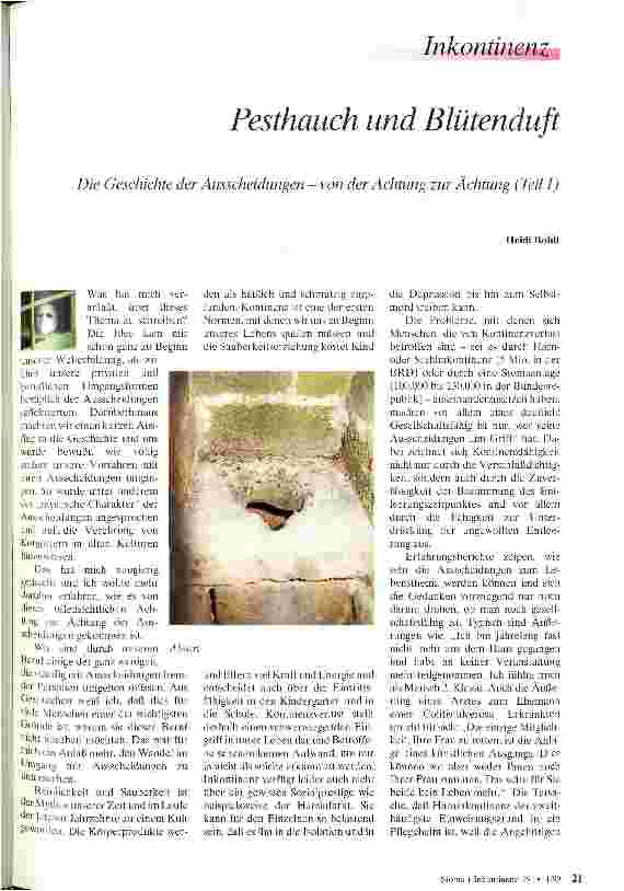 Vorschauseite 1: Pesthauch und Blütenduft Die Geschichte der Ausscheidungen - von der Achtung zur Ächtung (Teil 1)