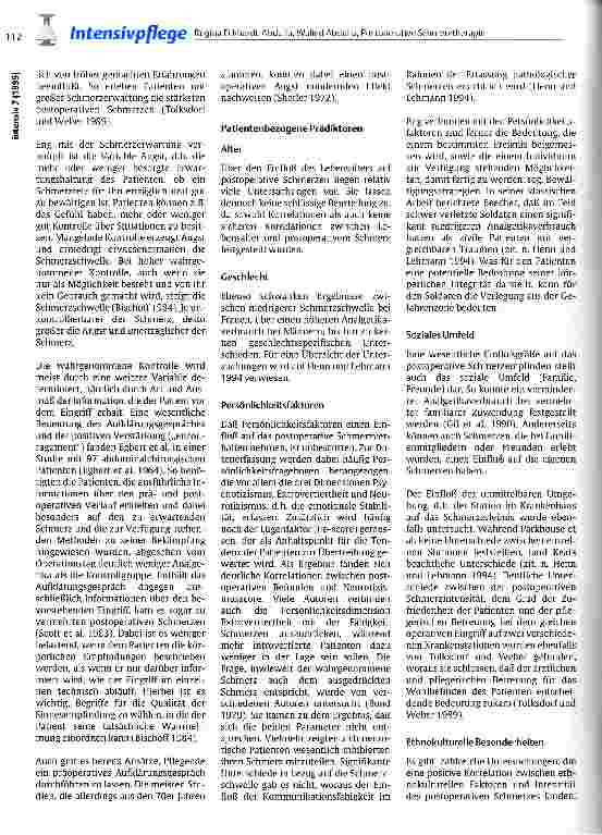 Vorschauseite 4: Postoperative Schmerztherapie als eine pflegewissenschaftliche Forschungsaufgabe