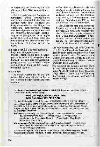 Vorschauseite 4: Arbeitstagung des Länderrates des Weltbundes der Krankenschwestern und Krankenpfleger