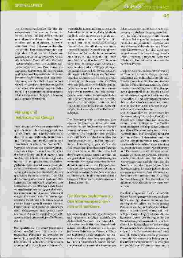 Vorschauseite 3: Die School Nurse und ihre Kompetenzen - eine Bereicherung für das Primarschulsystem