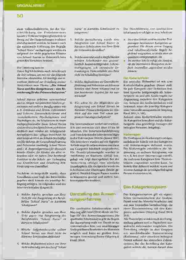 Vorschauseite 4: Die School Nurse und ihre Kompetenzen - eine Bereicherung für das Primarschulsystem