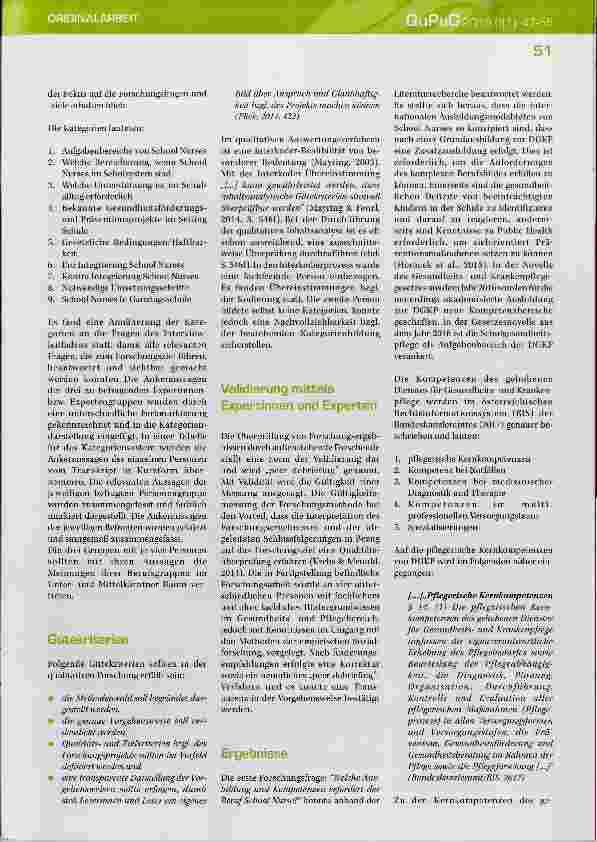 Vorschauseite 5: Die School Nurse und ihre Kompetenzen - eine Bereicherung für das Primarschulsystem