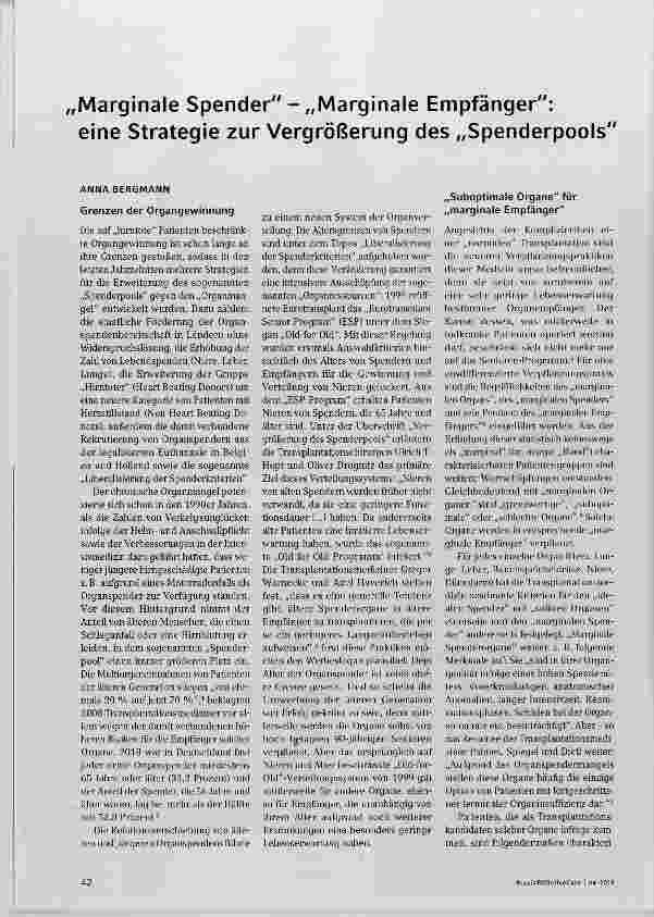 Vorschauseite 1: Marginale Spender - „Marginale Empfänger: eine Strategie zur Vergrößerung des „Spenderpools