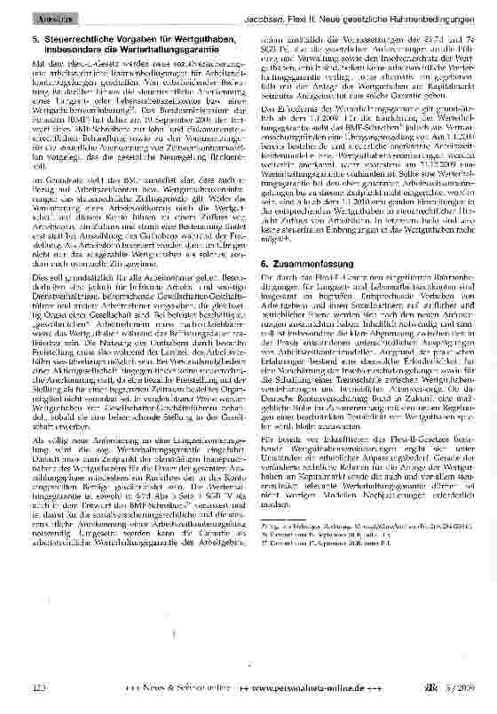Vorschauseite 6: Flexi II: Neue gesetzliche Rahmenbedingungen für Langzeit und Lebensarbeitszeitkonten