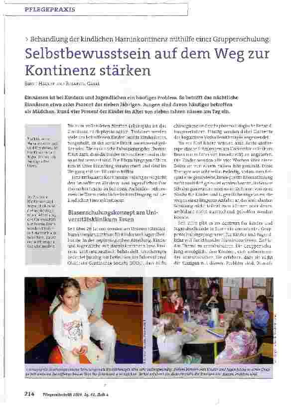 Vorschauseite 1: Selbstbewusstsein auf dem Weg zur Kontinenz stärken