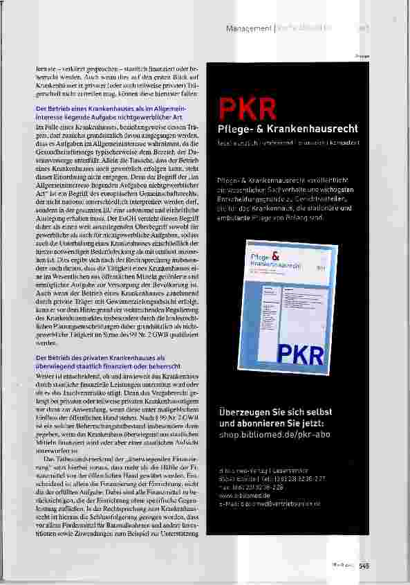Vorschauseite 2: Private Krankenhäuser als öffentliche Auftraggeber