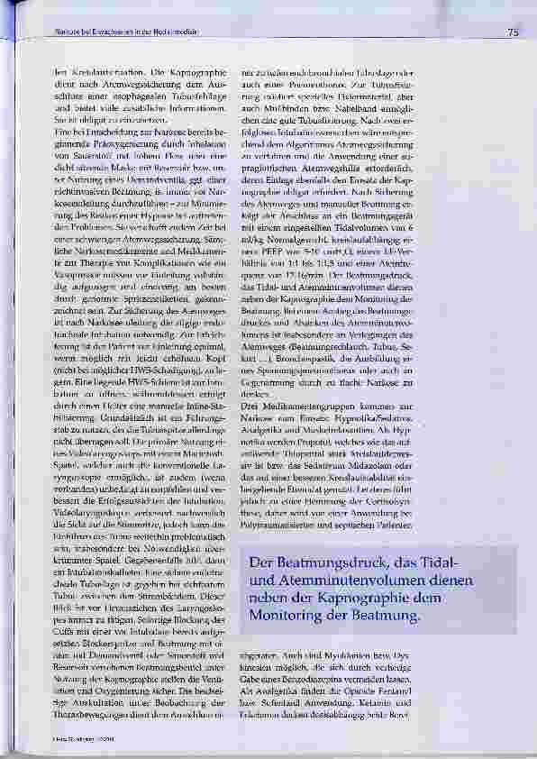 Vorschauseite 2: Narkose bei Erwachsenen in der Notfallmedizin