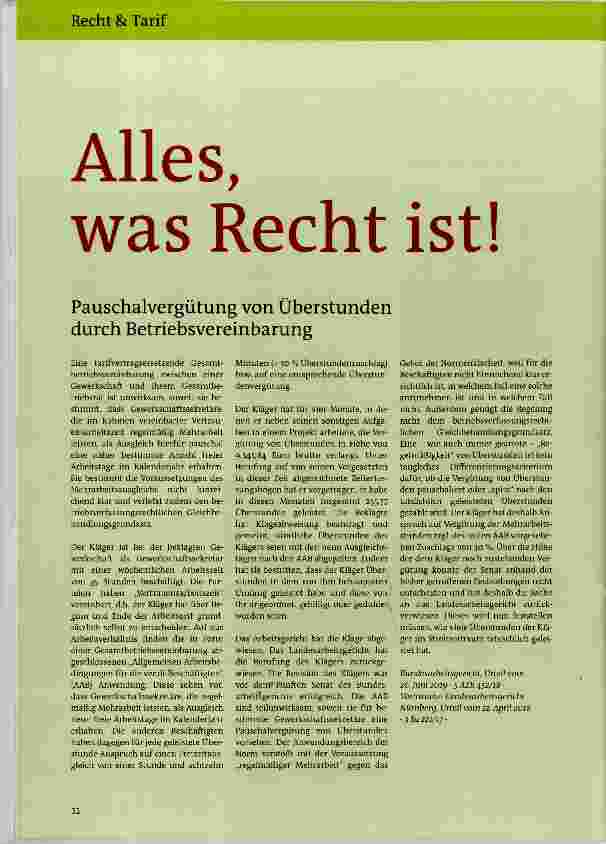 Vorschauseite 1: Alles, was Recht ist!
