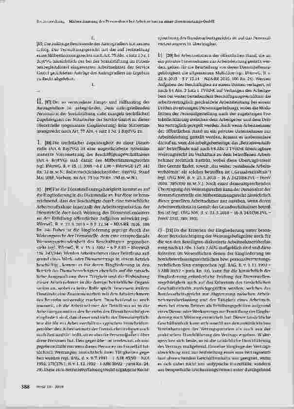 Vorschauseite 3: Mitbestimmung des Personalrats bei Arbeitnehmern einer Dienstleistungs-GmbH