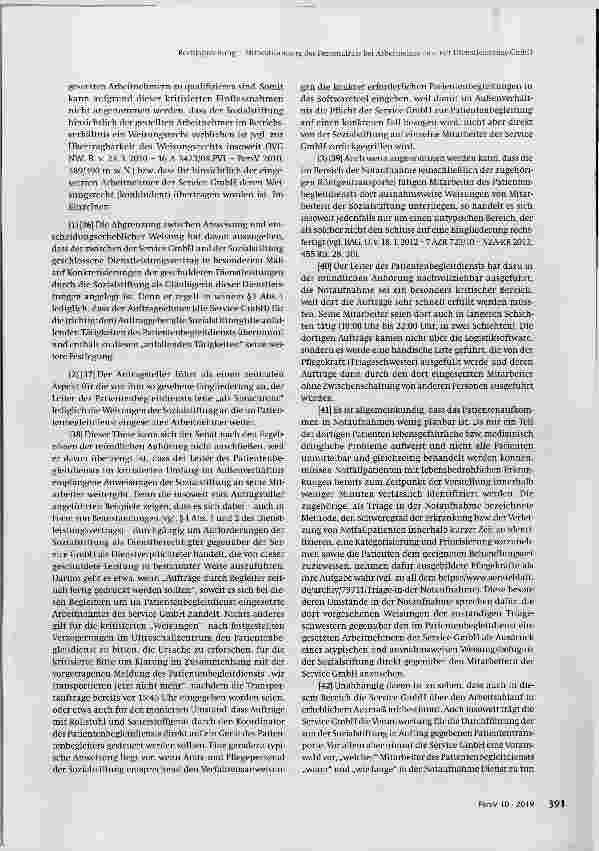 Vorschauseite 6: Mitbestimmung des Personalrats bei Arbeitnehmern einer Dienstleistungs-GmbH