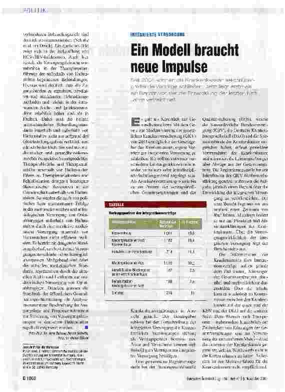 Vorschauseite 1: Ein Modell braucht neue Impulse