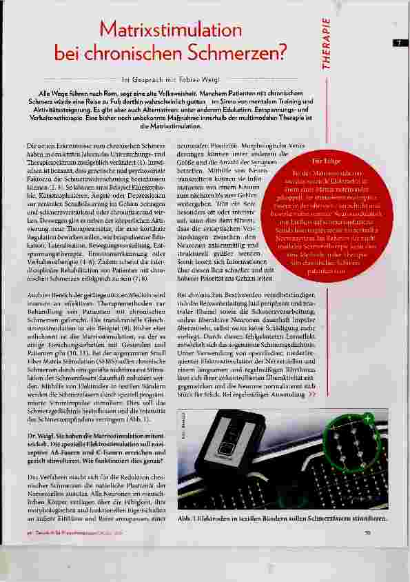 Vorschauseite 2: Matrixstimulation bei chronischen Schmerzen?