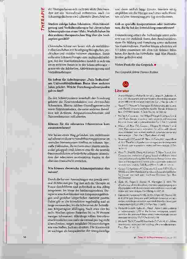 Vorschauseite 3: Matrixstimulation bei chronischen Schmerzen?