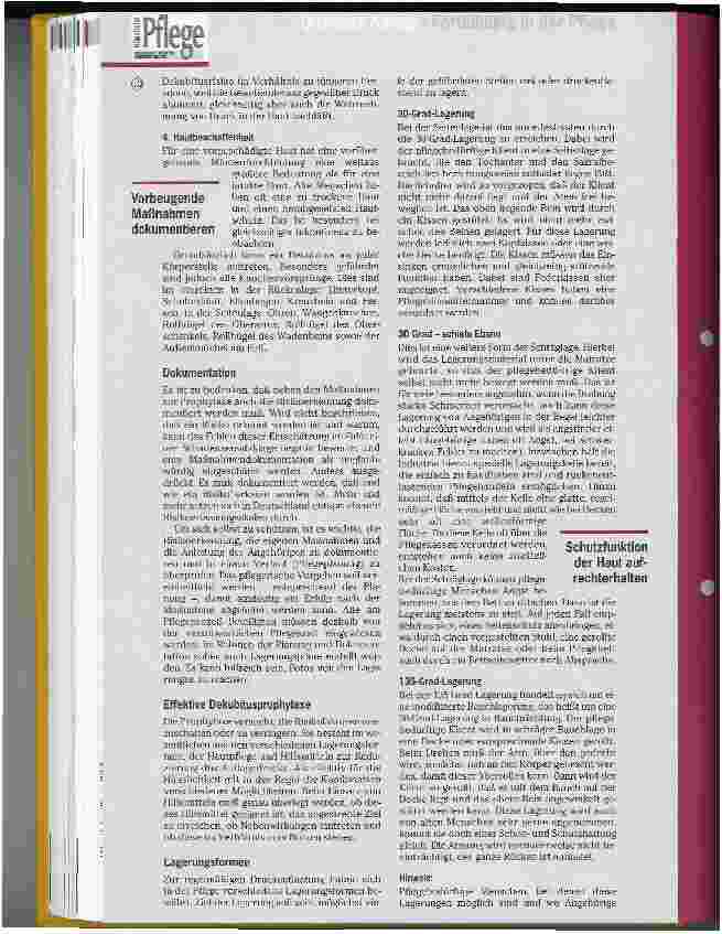Vorschauseite 2: Pflegepraktische Fortbildung für die Häusliche Pflege Teil 3: Pflegediagnose - Dekubitusrisiko