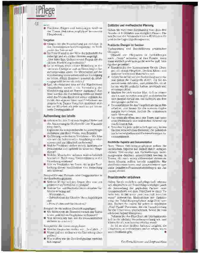 Vorschauseite 4: Pflegepraktische Fortbildung für die Häusliche Pflege Teil 3: Pflegediagnose - Dekubitusrisiko