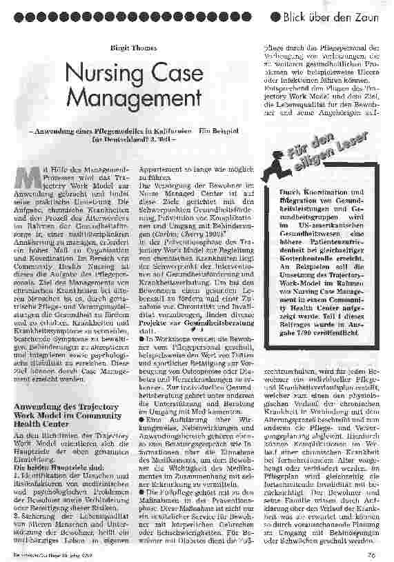 Vorschauseite 1: Nursing Case Management