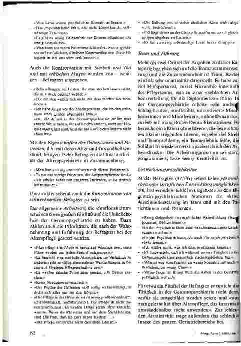 Vorschauseite 5: Die gerontopsychiatrie als Arbeitsplatz für diplomierte Psychiatrieschwestern und Pfleger