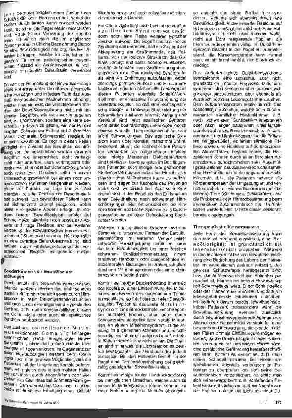 Vorschauseite 2: Themen aus der Neurochirurgie 19. Folge: Der bewußtlose Patient