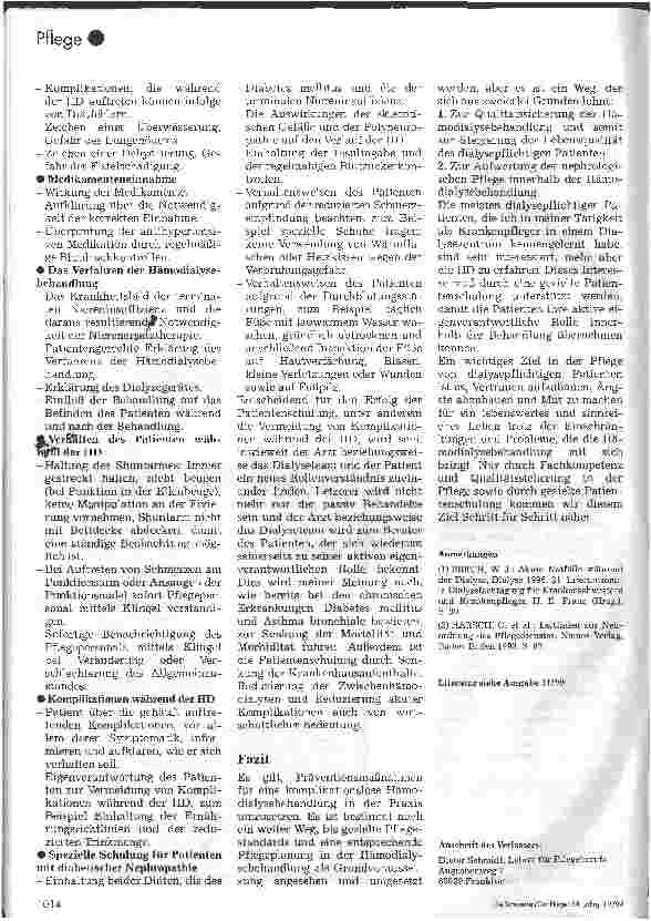 Vorschauseite 6: Komplikationen während der Hämodialyse