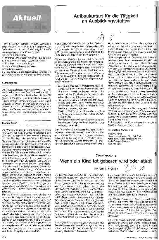 Vorschauseite 1: Wenn ein Kind tot geboren wird oder stirbt
