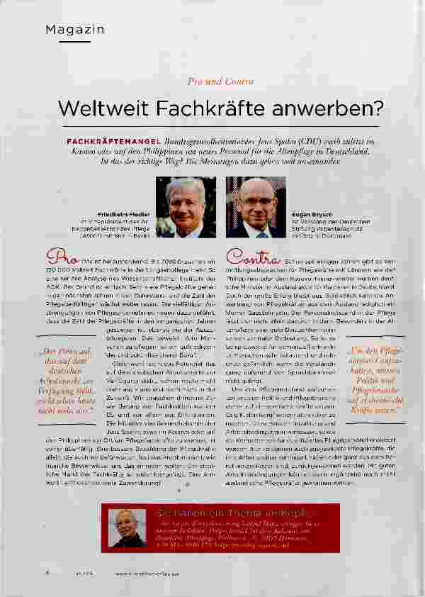 Vorschauseite 1: Weltweit Fachkräfte anwerben?