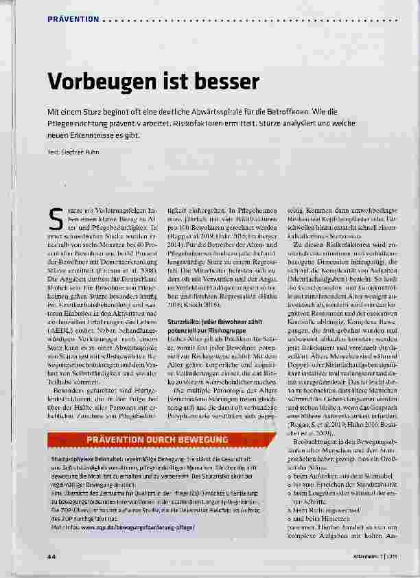 Vorschauseite 1: Vorbeugen ist besser