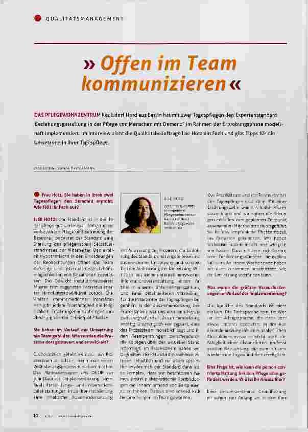 Vorschauseite 1: Offen im Team kommunizieren