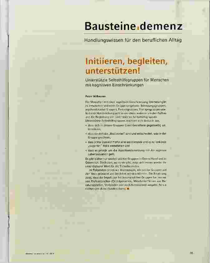 Vorschauseite 1: Bausteineidemenz Handlungswissen für den beruflichen Alltag Initiieren, begleiten, unterstützen!