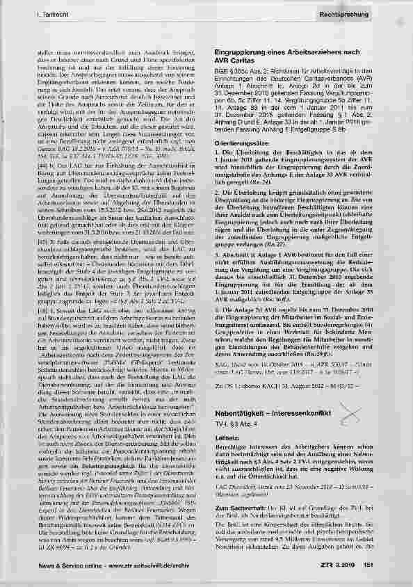 Vorschauseite 1: Nebentätigkeit Interessenkonflikt