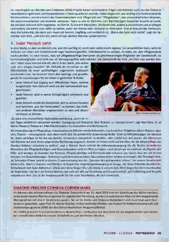 Vorschauseite 5: WIR SIND ES WERT - VOM WERT DER PFLEGE