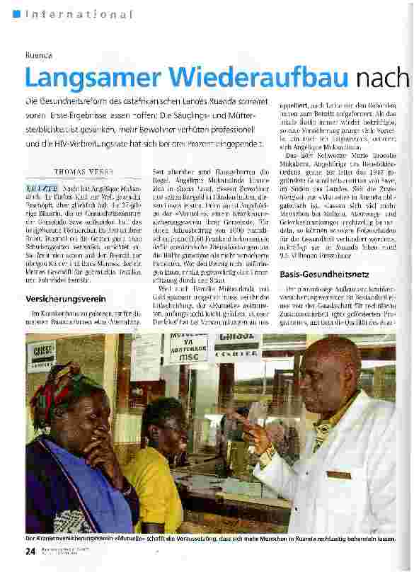 Vorschauseite 1: Langsamer Wiederaufbau nach dem Genozid