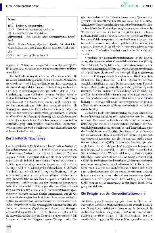 Vorschauseite 2: Funktionsweise und Probleme der Kosteneffektivitätsanalyse im Gesundheitswesen