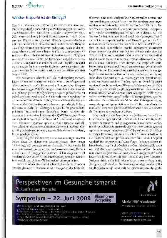 Vorschauseite 5: Funktionsweise und Probleme der Kosteneffektivitätsanalyse im Gesundheitswesen