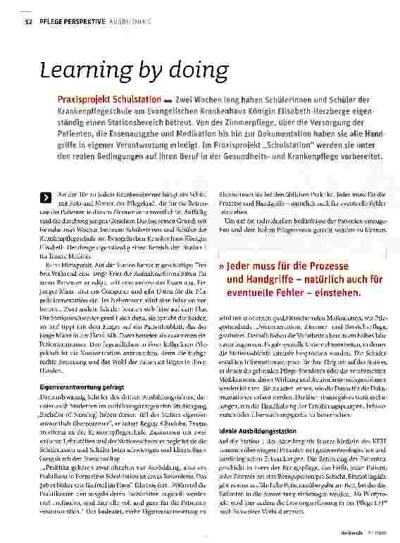 Vorschauseite 1: learning by doing