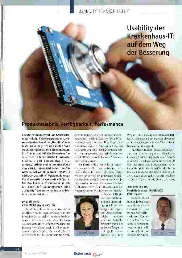 Vorschauseite 1: Usability der Krankenhaus-IT auf dem Weg der Besserung