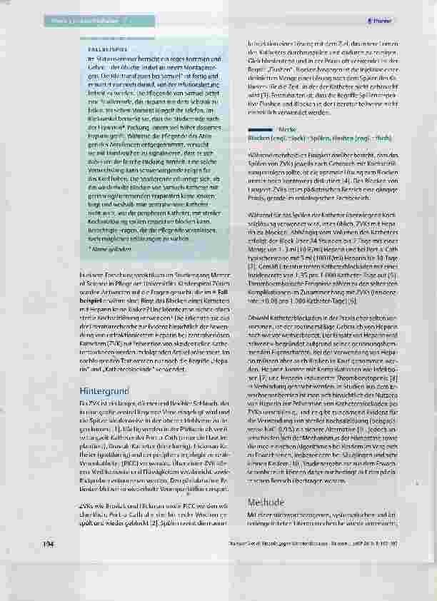 Vorschauseite 2: Heparin gegen Katheterblockaden - ist das notwendig?