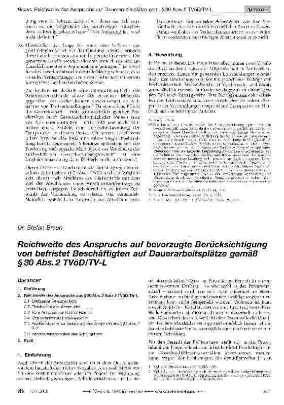 Vorschauseite 4: „Blitzaustritt und Tarifbindung