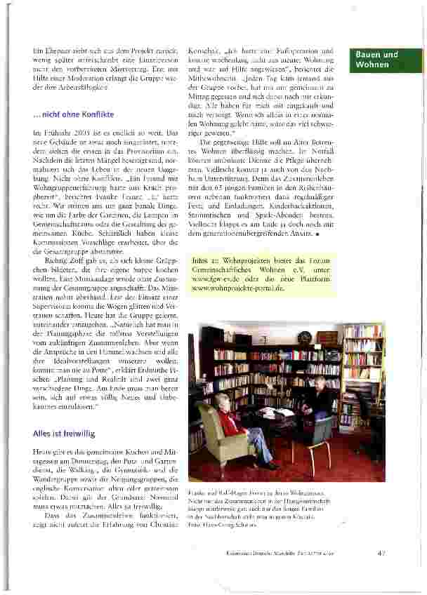 Vorschauseite 2: Jung in die Alten-Hausgemeinschaft