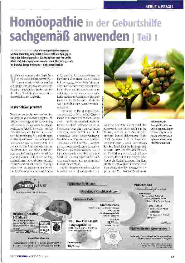 Vorschauseite 1: Homöopathie in der Geburtshilfe sachgemäß anwenden | Teil i