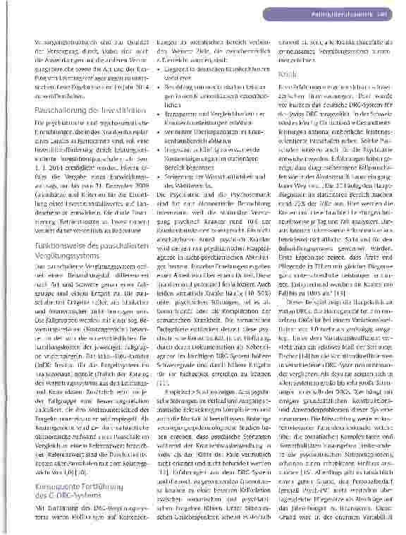 Vorschauseite 3: Kommt ein Fallpauschalensystem für psychiatrische und psychosomatische Kliniken?