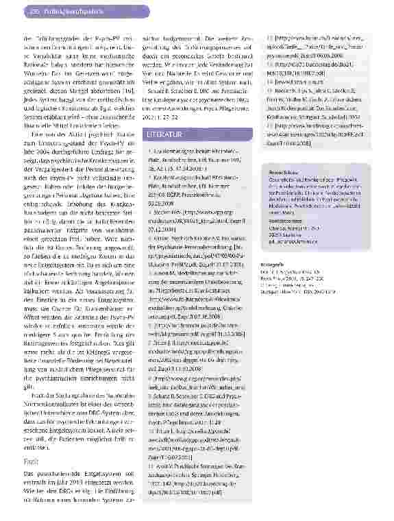 Vorschauseite 4: Kommt ein Fallpauschalensystem für psychiatrische und psychosomatische Kliniken?