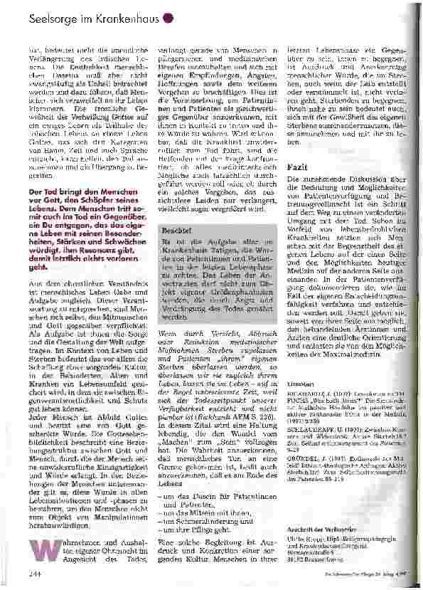 Vorschauseite 2: Therapieabbruch aus theologischer Sicht