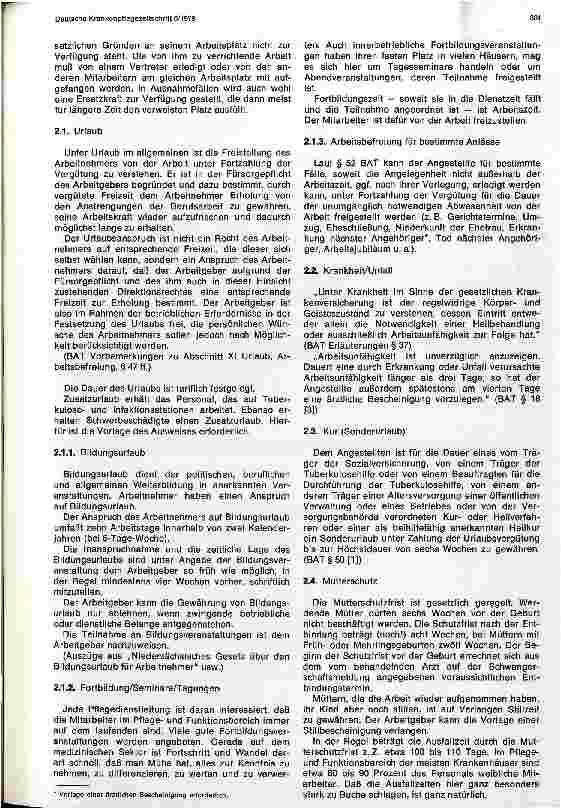 Vorschauseite 2: Ausfallzeiten im Pflege und Funktionsbereich