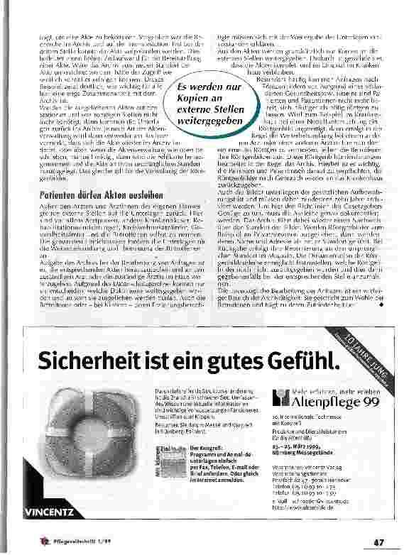 Vorschauseite 5: Das Krankenhaus-Archiv: Informationszentrale im Untergrund