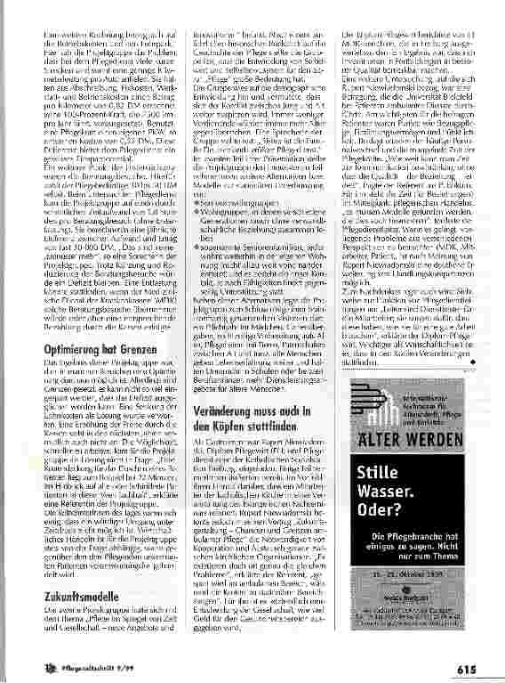 Vorschauseite 2: Zeit ist Geld - Beziehung ist Qualität Tag der ambulanten Pflege