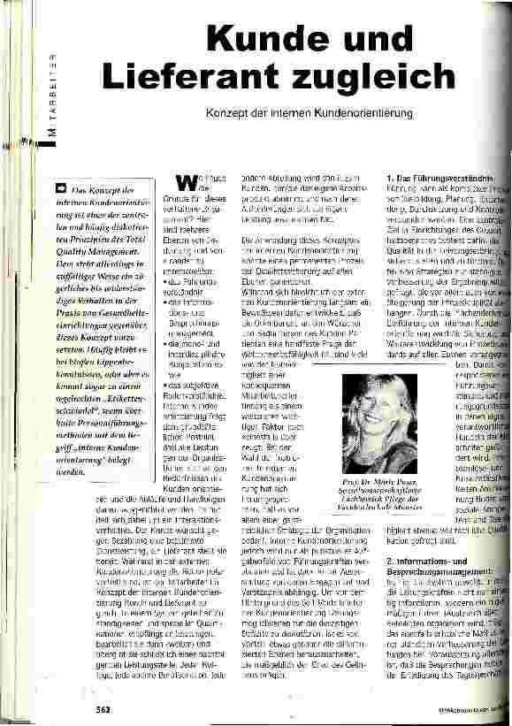 Vorschauseite 1: Kunde und Lieferant zugleich Konzept der internen Kundenorientierung